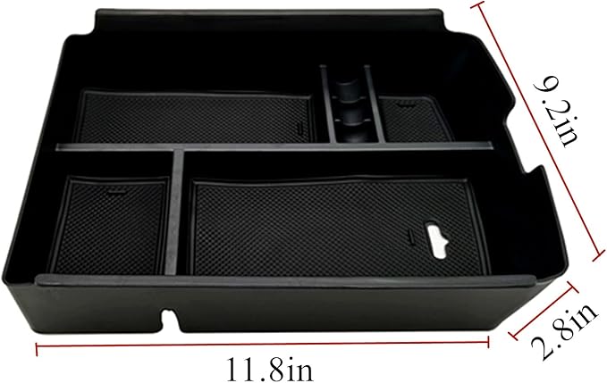 Center Console Organizer fit for VW Atlas and Cross Sport 2018 2019 2020 2021 2022 2023 Interior Storage Box Accessories (Not fit for 2024) (Console Organizer)