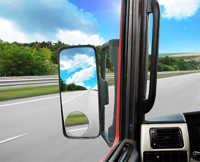 Ampper 4 Pack 3" Blind Spot Mirrors, Aluminum Frame Glass Convex Rear View Blind Spot Mirrors For Pick-up Truck, SUV, Van, Large Vehicle