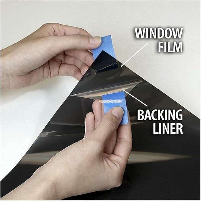 BDF NA05 Window Film Daytime Privacy and Sun Control Natural Black 5 (Very Dark) - 36in X 12ft