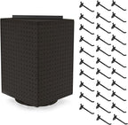 Azar Displays 701414-BLK-4B32 Rotating Countertop Display Kit with Peg Hooks Included, Pegboard Spinner Organizer, Jewelry Or