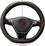 Mayco Bell Flat Bottom Steering Wheel Cover Anti-Slip,Safety,Soft,Breathable,Durable,Full Surround,Comfortable Grip Microfibe