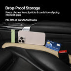 2Pack Leather Car Seat Gap Filler – Anti-Drop Console Organizer, Scratch-Resistant Waterproof Easy to Clean, Fits 90% Vehicles Without Blocking Seat Movement
