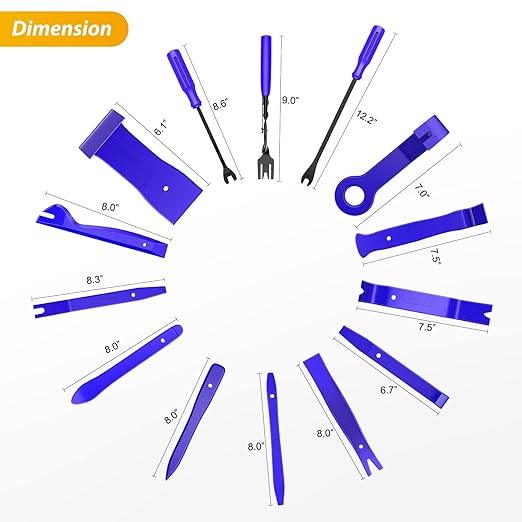 GOOACC 200Pcs Trim Removal Tool, Auto Push Pin Bumper Retainer Clip Set Fastener Terminal Remover Tool Adhesive Cable Clips R