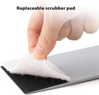NEWISHTOOL Long Reach Auto Bulldozer Squeegee, Mini Paddle Scrubber for Window Tint Film Installing and Vehicle Windshield/Rear Window Glass Cleaning, 1 PC Bulldozer Tint Tool and 3 PCS Scrub Pads