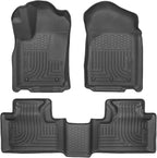 Husky Liners Weatherbeater Floor Mats | Fits 2011 - 2015 Dodge Durango & Jeep Grand Cherokee | Front & 2nd Row, 3-pc Black - 99051