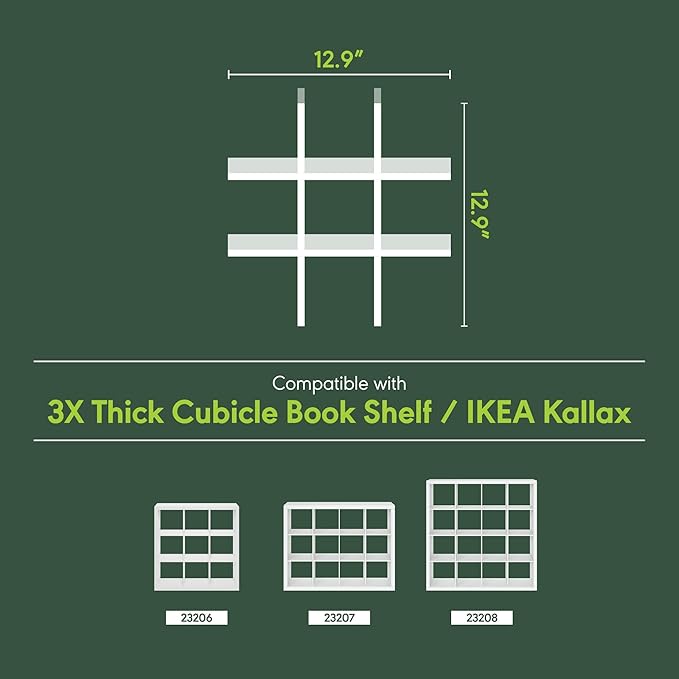 Furinno Cubicle Cube Insert, 9-Compartment Cube Organizer, Geometric Shelf Accessory, Fits into Furinno Triple Thick Cubes, I