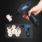 Polishing Wheel for Drill, SPTA Buffing Mop for Drill, 8Pcs White Flannelette Polishing Mop Wheel Grinding Head with 1/4" Hex Shafts for Manifold/Aluminum/Stainless Steel/Chrome