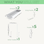 Keepo Pegboard Accessories, Peg Board Accessory Kit for Wall Organizer, Container, Racks, and Pegboard Hooks, Peg Board Shelv