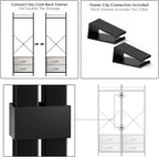 Sorbus Clothing Rack with Drawers - Clothes Stand Dresser - Wood Top, Steel Frame, & Fabric Drawers - Tall Closet Storage Org