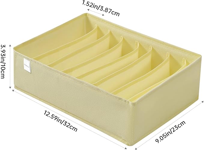 4 Packs T-shirt Drawer Organizers for Clothing,8 Grids Compartment Wardrobe Storage Box, Washable Clothes Organizer for Folde