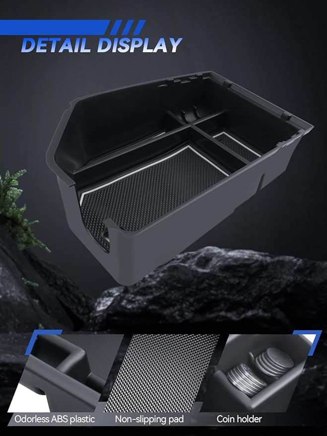 for Genesis GV70 Center Console Organizer Genesis GV70 2022-2025 Accessories Armrest Tray Middle Storage Box Insert Container Durable ABS Plastic