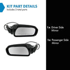 TRQ Driver and Passenger Side Mirror Assembly Set Power Paint to Match Compatible with 1999-2003 Toyota Solara