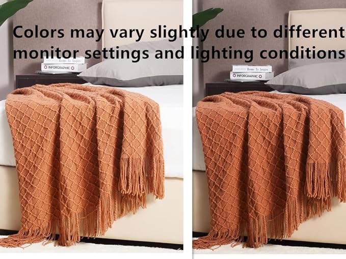 CREVENT Home Farmhouse Decor Rustic Couch Sofa Chair Bed Throw Blanket, Soft Warm Light Weight for Travelling in Spring Summe