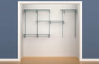 ClosetMaid ShelfTrack Wire Closet Organizer System, Adjustable from 5 to 8 Ft., With Shelves, Clothes Rods, Hardware, Durable