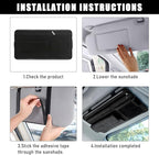 Car Sun Visor Organizer, Soft Leather Surface Eyeglasses Note Card Holder Car Storage Bag, Scratch-Resistant Waterproof Auto Sunshade Organizer Bag, Car Accessories (Blue)
