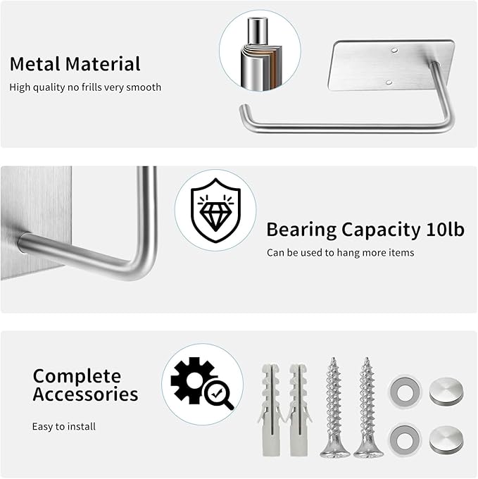 Hat Racks for Baseball Caps 2 Pack, Stainless Steel Adhesive Hat Hanger Hooks Holder for Wall, Multi-Purpose Strong Hook Orga