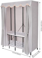 Foldable Portable Wardrobe Closet Rack, 50 * 20 * 68in Freestanding Clothing Storage Organizer for Bedroom,Apartments, Dormit