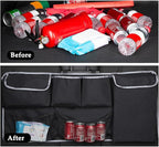 Large Capacity Car Trunk Organizer,Six Pockets Trunk Storage Organizer with Adjustable Straps,Wear-Resistant Oxford Fabric Han