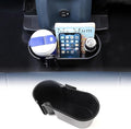 Rear Cup Holder Expander Organizer Compatible with Ford Maverick 2022 2023, FITS Cup Holder Integrated Tether System FITS Slot Rear Storage Box Accessory (Black)