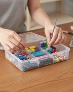 Paper Organizer Box, 3 Pack Plastic File Storage Box Plastic Photo Storage Box Document Organizer, File Portable Project Case