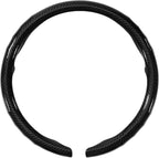 Car Steering Wheel Cover for Subaru Forester, Outback, Crosstrek, Impreza WRX - Carbon Fiber Pattern Protective Cover in Black Compatible with 15-inch Wheels Decorative Modification Accessories