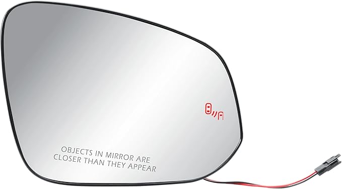 Replacement Passenger Right Side Door Mirror Glass Heated and BLIS with Back Plate for Toyota Tacoma 4 Runner RAV4 2014-2023