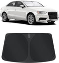 TINGLU Sun Shade for Audi A3 2014-2020 Accessories Windshield Sun Shade Window Shade UV Rays Protection Sun Visor Cover with Steering Wheel Sunshade Storage Bag