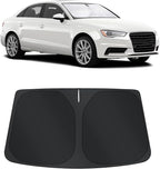 TINGLU Sun Shade for Audi A3 2014-2020 Accessories Windshield Sun Shade Window Shade UV Rays Protection Sun Visor Cover with Steering Wheel Sunshade Storage Bag