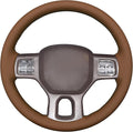 MEWANT Steering Wheel Covers for Dodge RAM 1500/1500 Classic / 2500/3500 / 5500 Hand-Stitched Genuine Leather ram Steering Wheel Wrap