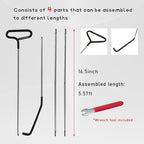Car Long Reach Tool, 67" Multi-Function Automotive Emergency Tool, Portable Long Pin Puller Hook Kit with Adjustable Length f