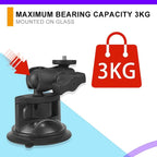 Car Windshield Suction Cup Mount for Insta360 ACE Pro ONE X4 X3 X2 X R RS GO 2 3, GoPro Hero Max Fusin 12 11 Accessories and DJI OSMO Action Camera Dash Cam Holder