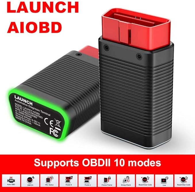LAUNCH AIOBD Bluetooth OBD2 Scanner Connector, High-Speed Universal OBD2 Scanner Connector for 95% Cars, Bi-Directional &