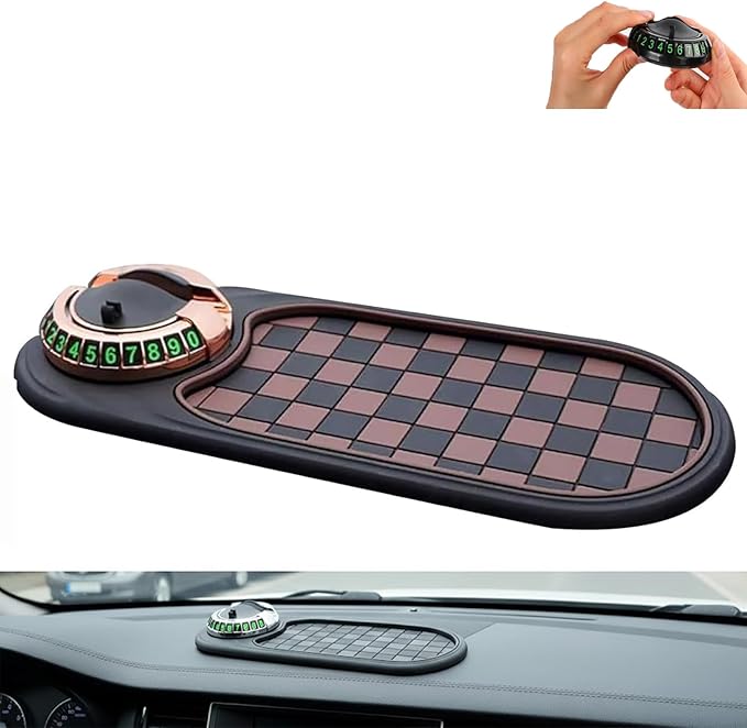 3-in-1 Anti-Slip Mat Solves Every Driver's Biggest Frustration, Multi-Functional Support Anti-Slip Pad, Mobile Phone Bracket 