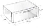BINO | Clear Stackable Storage Drawers, Large | Clear Storage Drawers with Built-In Handles | Durable Plastic Organizer Drawe