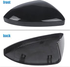 DERI Passenger Side Mirror Cap Compatible with Volkswagen Jetta 2019 2020 2021 2022 2023 2024 2025, Right Side Mirror Cover fit for VW Jetta US Version Without Turn Signals, Glossy Black