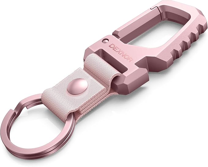 Dexnor Heavy Duty Key Chain Bottle Opener, Carabiner Key Ring Clip Aerospace-grade Stainless Steel Car Key Fob Holder Organiz
