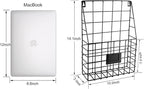 Storage Racks, Metal Wire Wall Mounted Magazine Holder, Wall Hanging Organizer holder for Files, Newspapers, Magazines with T
