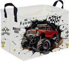 Rectangular Monster Truck Basket,Racing Car Storage Baskets,Cute Basket for kids with Handles,Kid Room Decor Gift,Car Room De