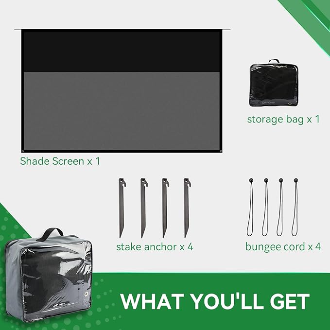 RV Awning Shade Screen with Zipper 9' x 13'3'', 600D Oxford Top + Mesh Bottom, RV Sun Shade Screen for Awning, RV Shade Complete Kits for Trailer Camper