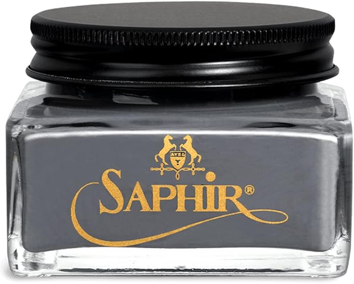 Saphir Medaille d'Or Pommadier Cream 75ml – Natural Cream Leather Shoe Polish, Leather Conditioner for Boots, Handbags