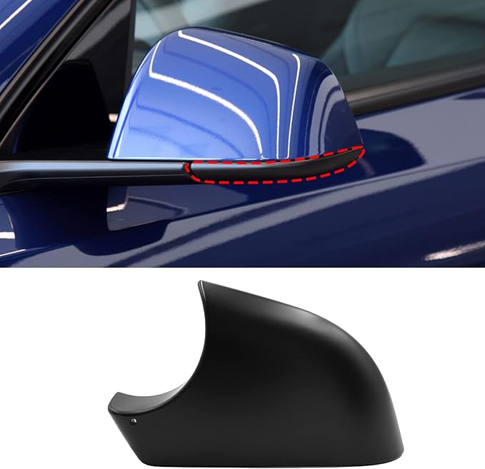 Jaronx Compatible with Tesla Model Y Mirror Lower Cover 2018-2025,Left Drive Side Rearview Mirrors Base Trim Bottom Cover Replacement for Tesla Model Y Accessories(Left)