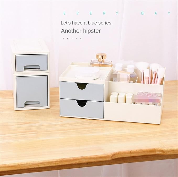 Cosmetics Organizer Dresser Cosmetic Storage Box Plastic Office Dresser Drawer Lipstick Type Skin Care Products Make Up Organ