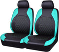 Universal Deluxe Pu Luxury Vinyl Faux Leather Car Seat Covers Two Front 6 Pieces Airbag Compatible Fit for Cars SUV Vehicles 