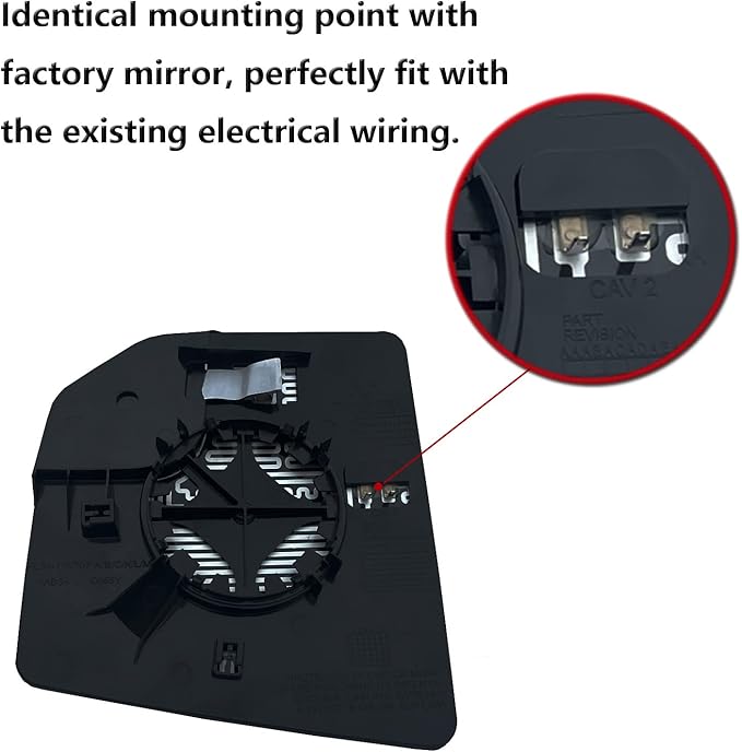 Passenger Side Heated Mirror Glass Replacement For Ford F150 2015 2016 2017 2018 2019 2020 - for Ford F150 Power Side Mirror with Rear Holder