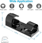 Wire Clips Black (Large, 26PCS), Heavy Duty Extension Cord Clips for Wall, Adhesive Cable Clips Wire Holders for Electric Wires, Powre Cable, PC, Ethernet, TV-Coax, LED Light Clips