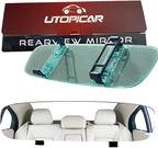Universal Car Rear View Mirror - Clip on Wide Angle & Panoramic - Easy Mount Curved Blind Spot Mirror - Extended RearView for Car, Truck & Jeep
