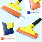 Gomake Vinyl Wrap Kit 8 inch Rubber Squeegee Bulldozer Tint Tool Long Handle Car Windshield Front Back Rear Window Tint Squeegee for Auto Glass Film Installation,Car Wrapping