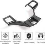 CheroCar for Dodge RAM Steering Wheel Cover Trim Interior Decoration Accessories for 2010-2017 Dodge RAM (Carbon Fiber)