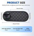 Multifunction Car Anti-Slip Mat, Non-Slip Dashboard Storage Pad with 360° Rotatable Phone Holder & Temporary Parking Number, 