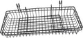 2pcs Black Metal Wire Wall Mount Storage Basket Organizer Hooks Versatile Grid Panel Display Rack for Office Kitchen Bathroom